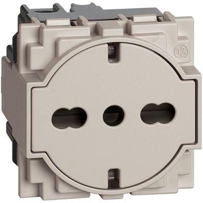 L.NOW - PRESA FLAT 16A STD GER-ITA SABBIA