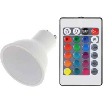 LAMP.LED CON TELECOM.GU10 5W 400LM RGBW 38° 15000h CRI80