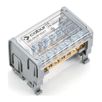 QBLOK2P100A7 MORSETT. 2P-100A-7F.