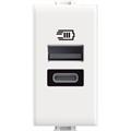 MATIX - CARICATORE USB TIPO A+C 1M BIANCO