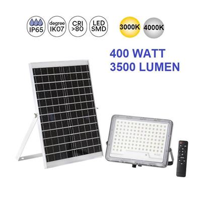 PROIET.GLASER 3500LM 4000K + PANN.SOLARE BATT.3.2V 24Ah IP65