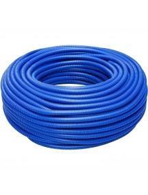 Tubo corrugato 33212 in PVC d. 25 blu TF