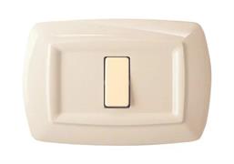 Placca Tondo' 1 modulo avorio