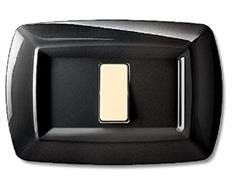 Placca Tondo' 1 modulo nero