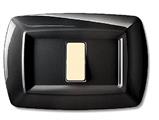 Placca Tondo' 1 modulo nero