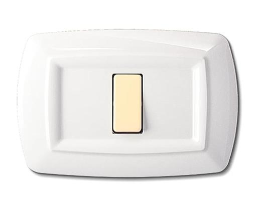 Placca Tondo' 1 modulo bianco