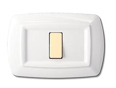 Placca Tondo' 1 modulo bianco