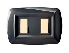 Placca Tondo' 2 moduli nero