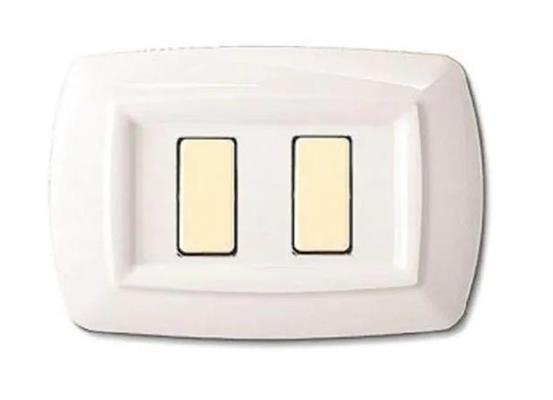 Placca Tondo' 2 moduli bianco