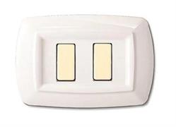 Placca Tondo' 2 moduli bianco