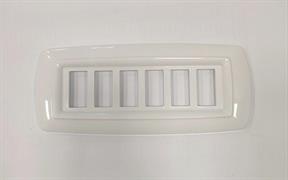 Placca Tondo' 6 moduli bianco