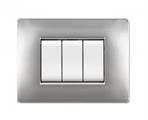 Placca MyLife Q 3 mod.alluminio chiaro