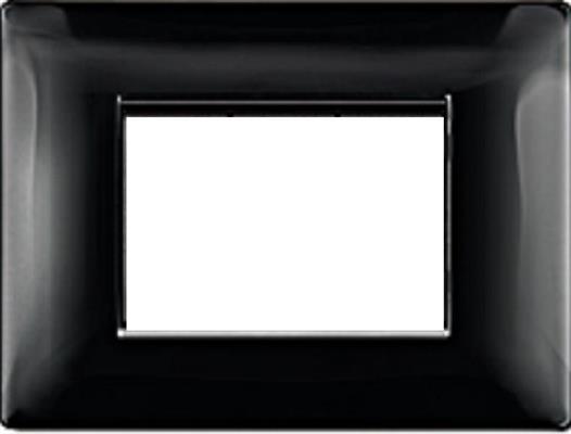 Placca MyLife Q 3 moduli nero