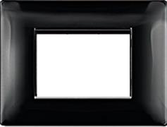 Placca MyLife Q 3 moduli nero