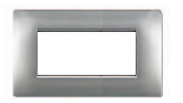 Placca MyLife Q 4 mod.alluminio chiaro