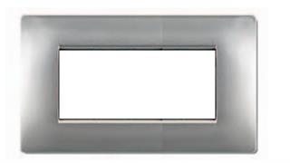 Placca MyLife Q 4 mod.alluminio chiaro
