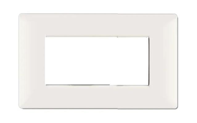Placca MyLife Q 4 moduli bianco