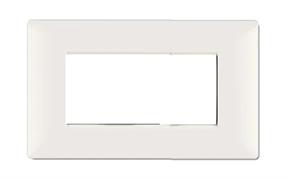Placca MyLife Q 4 moduli bianco