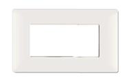 Placca MyLife Q 4 moduli bianco