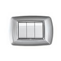 Placca MyLife 3 mod.alluminio chiaro
