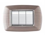Placca MyLife 3 mod.acciaio satinato