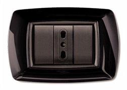 Placca MyLife 3 moduli nero