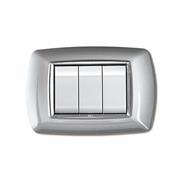 Placca MyLife 4 mod.alluminio chiaro