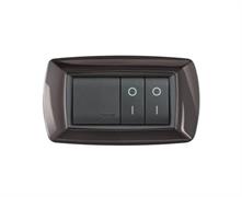 placca mylife 4 moduli grigio scuro