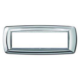 Placca MyLife 7 moduli cromo