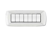 Placca MyLife 7 moduli bianco