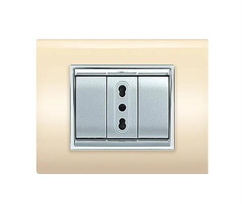 Placca NewPrestige 3 moduli avorio