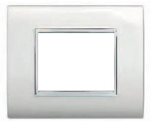 Placca NewPrestige 3 moduli bianco