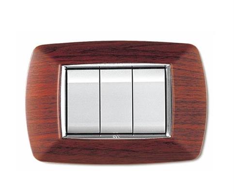 Placca MyLife 3 mod.legno scuro