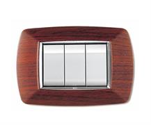 Placca MyLife 3 mod.legno scuro