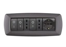 Placca MyLife 7 mod.vulc.grigio chiaro