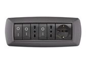 Placca MyLife 7 mod.vulc.grigio chiaro