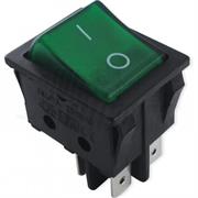 INT NOR BILANCERE 2P ON/-/OFF FASTON 6.3 VERDE